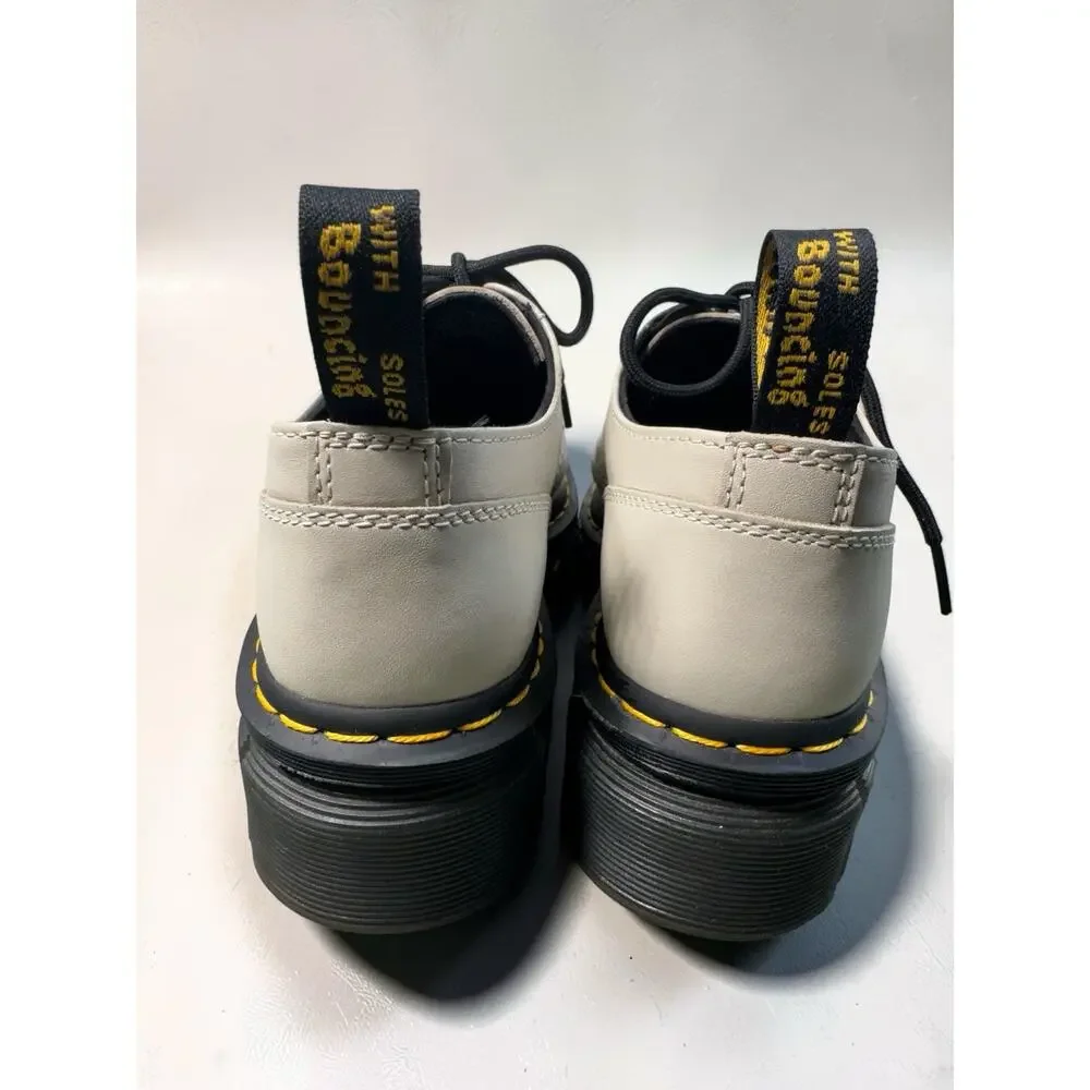 Dr. Martens Audrick 3-Eye Platform Oxfords Women’s 9 Cream Leather Shoes